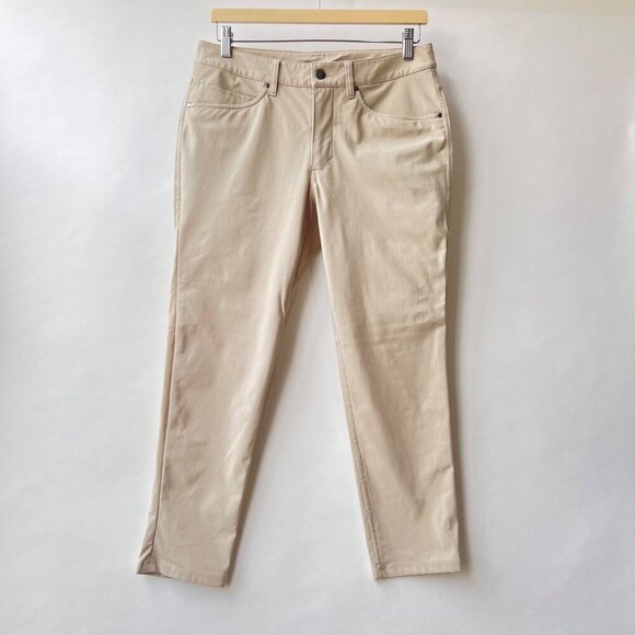 Lululemon ABC Slim-Fit Pant 27” – Warpstreme , Beige, Size 30 G113 - Picture 1 of 9